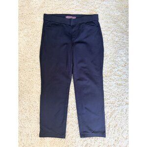 Gloria Vanderbilt Navy Crop Pull-On Ponte Trouser Pants 12P EUC